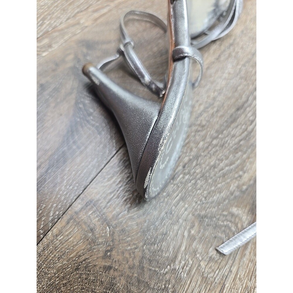 CHANEL Silver Metallic Knotted Strap Heels - Picture 15 of 15